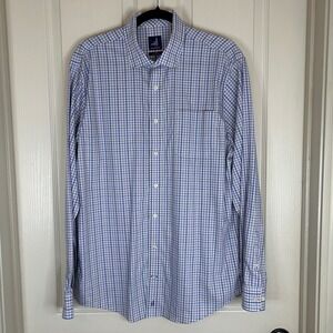 Johnnie-O Prep-Formance Gingham Checkered LS Button Up Shirt Men's Large